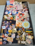 Tray of Vintage Political, Olympic, Florida, Religious & Other Pins