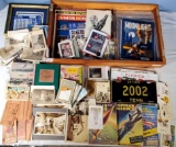 Ephemera Collection with Postcards & License Plates