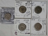 5 Shiled Nickel 1868 Die Variety RPM and DDO Coins