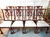 Eight Mahogany Chippendale Dining Chairs