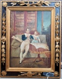 Napoleon's Office Gouache on Panel Painting