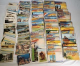 Box of 120+ Fold Out Travel and Approx 250 Other Vintage Postcards