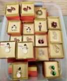 40+ Jones of New York Christmas Pins New in Boxes