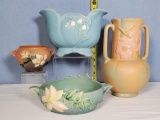 4 Pcs Roseville and Weller American Art Pottery