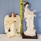 Limited Edition Lenox Angel and Armani Oriental Lady Figurines