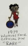 RARE Original Offical 1939 Worlds Fair Betty Boop Enamel Brooch