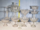 11 EAPG Cake Salvers, Punch Bowl and More