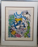 Marc Chagall 6 Color Serigraph on Woven Paper