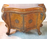 20th Century Brass Ormolu Decorated Commode/ Louis Xiv Style  Foyer Table
