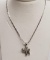 14K White Gold & Diamond Judaic Chai (Life) Charm Necklace