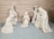 6 Boehm Christian Era Collection Spirit of Bethlehem Nativity Mat White Finish Creche Figures
