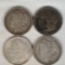 4 Morgan Silver Dollars -1894, 2 1889, and 1900