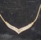 10k Gold Diamond V-Necklace