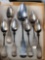 Pure Coin Silver Fiddlehead Serving and 6 Teaspoons by G. C. Munsell