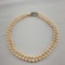 14K White Gold Double Strand Cultured Pearl Neclklace