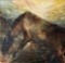 Donna E. Moody {de Moody} Florida Artist Acrilic On Canvas Abstract Horse