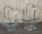 2 Heisey Elegant Glass Handled Baskets
