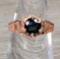Antique 10k Rose Gold Sapphire Ring
