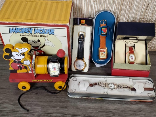 Collection of Mostly Disney Watches New in Boxes