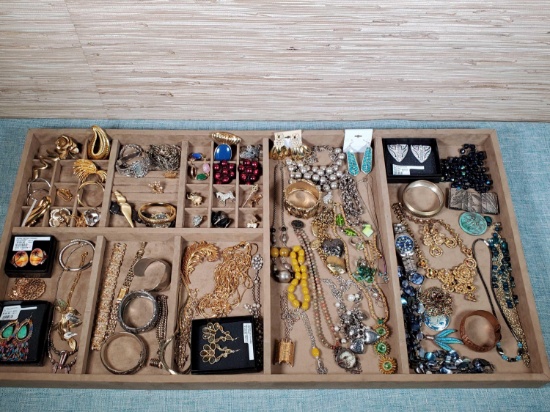 Tray of Costume Jewelry