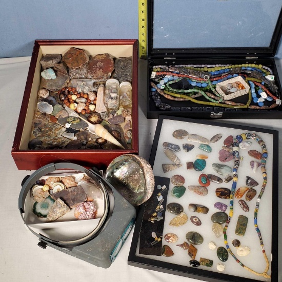 Semiprecious Gemstone Cabochons, Beads, Shells and more