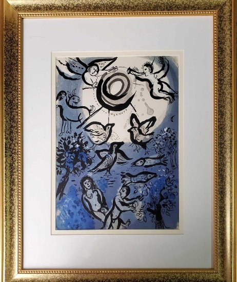 Marc Chagall Lithograph Verve Vol. X. "Creation" (M234) From The Drawings Of The Bible CIRCA: 1960.