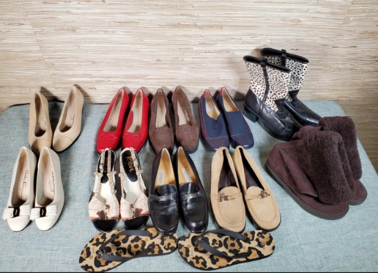 12 Pair of Size 5-6 Designer Shoes Most Never Worn