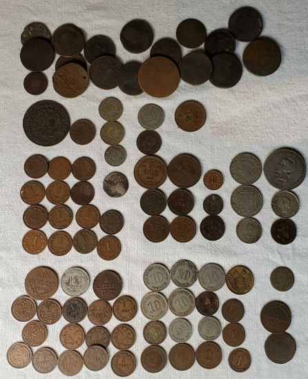 85+ 1795 to 1899 World Coins and a Few Early 1900s Coins