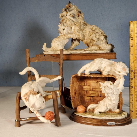 3 - Giuseppe G. Armani Cat Figurines