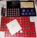 Franklin Mint State of The Union, Olympic and Other Medallion Boxed Sets