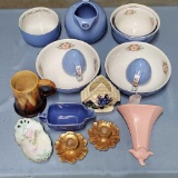 14 pcs Hall Rose Parade, Abingdon, Stangl and Other Mid century Pottery