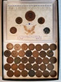 35 Indian Head Pennies and US Historic Coins Collection Penny Set