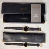 His and Hers Movado Wrist Watches with Boxes and Papers
