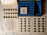 2 Sets of Franklin Mint Silver Miniature Presidential Coin Sets with Single Add On Ronald Reagan