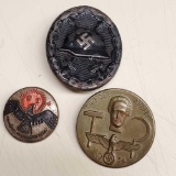 3 Original WWII German Badges