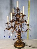 Vintage Italian 7 Light Candelabra Style Lamp