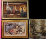 3 Antique & Vintage Fine Art Paintings