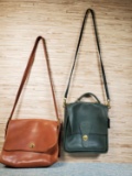 2 Gently Used Vintage Coach Leather Crossbody Bags