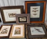 Lot Of 6 Framed Bat Etchings & Prints 1776 to 1890s 