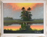 Original Willie Daniels (1951-2021) Florida Highwaymen Painting