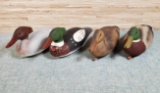 4 Signed D. Hall Hand Painted Duck Decoys