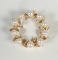 14k Gold Pearl Wreath Pin