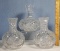 3 American Brilliant Cut Crystal Decanter Water Bottles