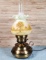 Vintage Fenton Log Cabin Lamp