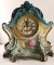 Antique Ansonia La Layon Royal Bonn Porcelain Mantle Clock Made In Germany 1881
