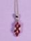 Ruby & Diamond Pendant 14k Gold Necklace