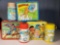 3 Aladdin Lunch Boxes with Thermoses - Superman 1978, Sesame Street 1979 and Heathcliff 1982