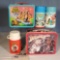 1979 Walt Disney Magic Kingdom with 2 Thermoses, Indiana Jones with Thermos and Papers