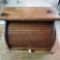 Table Top Pine Roll Top Breadbox / Desk