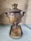 Un-polished Russian 1890s  Rare, Magnificent Tombak bronze Samovar With Tray & Dish